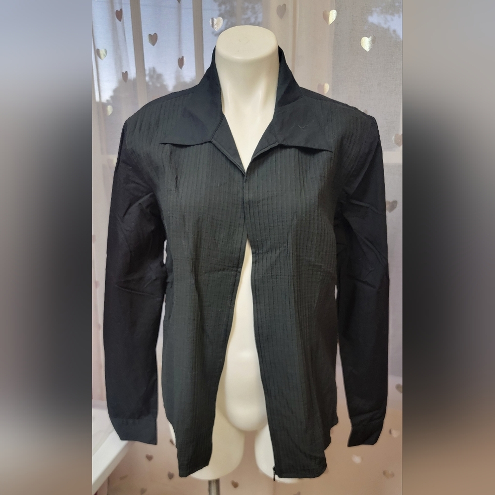 #66 Chico's Black Light Jacket with Zipper Closure Size 3 (16)